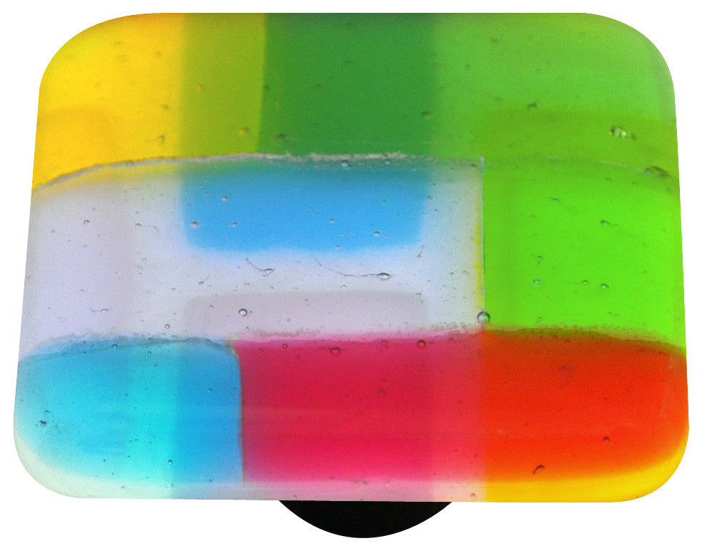 Art Glass Mosaic Knob, Alum Post, Mosaic Spring