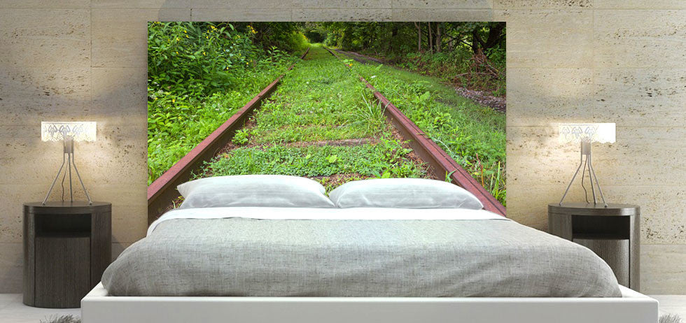 "Railway Track Green" Headboard