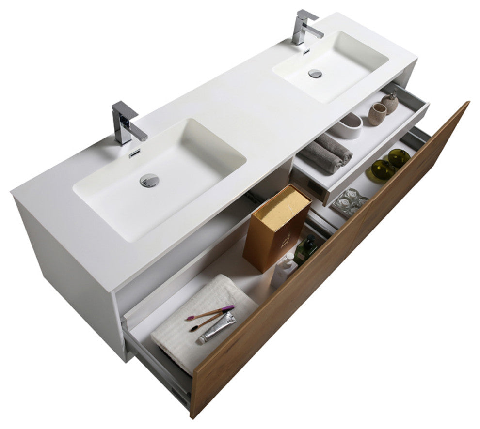 Aquamoon Icon Double Sink Vanity Set, 75"