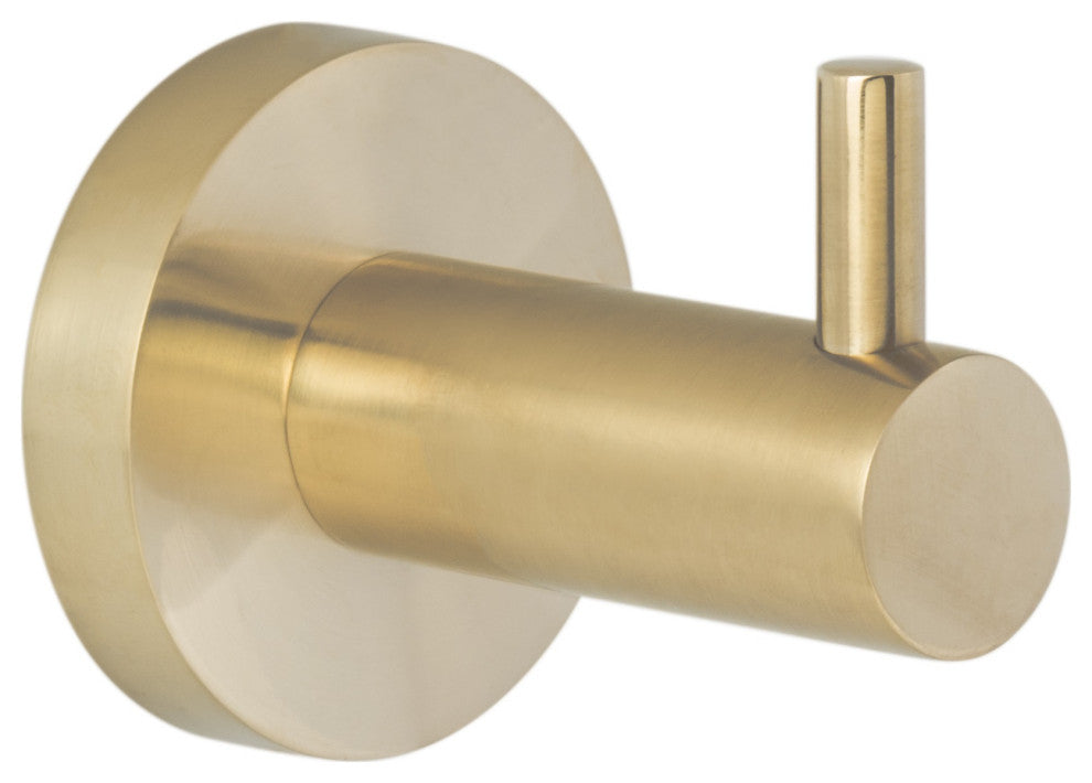 Lugano Bath Series, Robe Hook, Satin Brass
