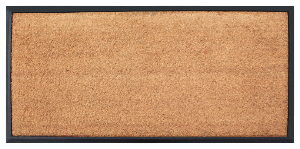A1HC Rubber and Coir Heavy Weight large Outdoor Durable Doormat 24"X48", Beige