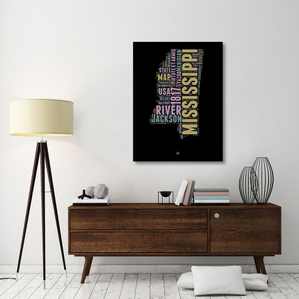 "Mississippi Word Cloud 1" Fine Art Print