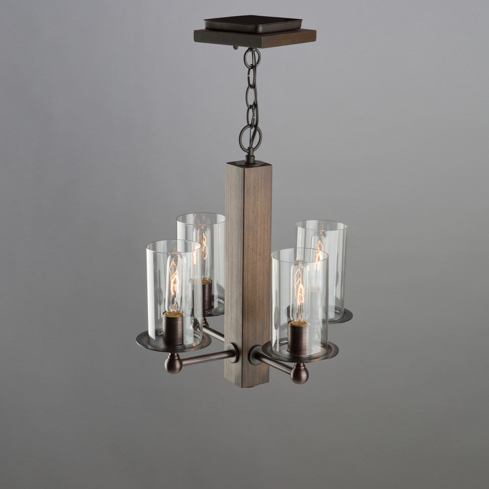 Legno Rustico 4-Light Brunito Chandelier