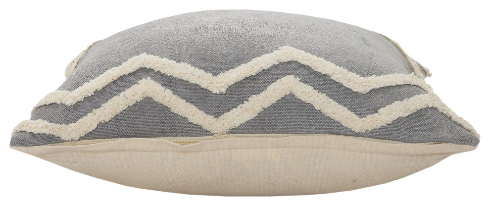 Soft Chevron Bordered Throw Pillow, 20" X 20"