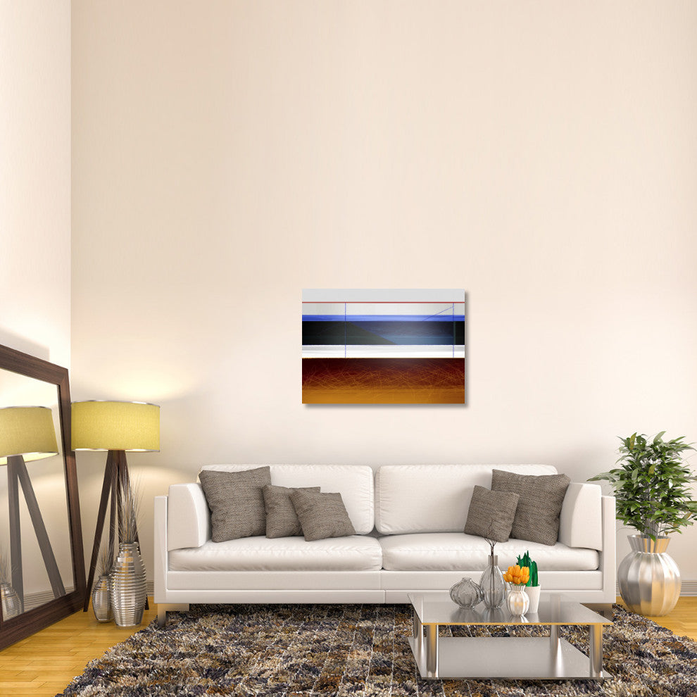 "Abstract Blue And Bright Brown" Fine Art Print