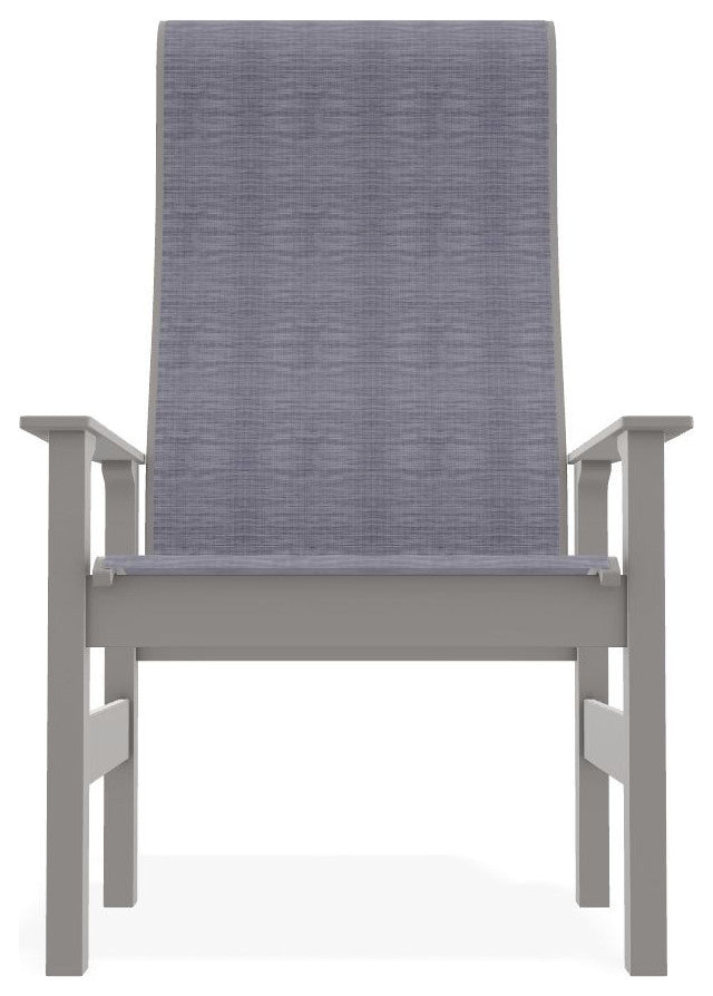 Leeward Sling Outdoor Supreme Armchair, Brooks/Warm Gray