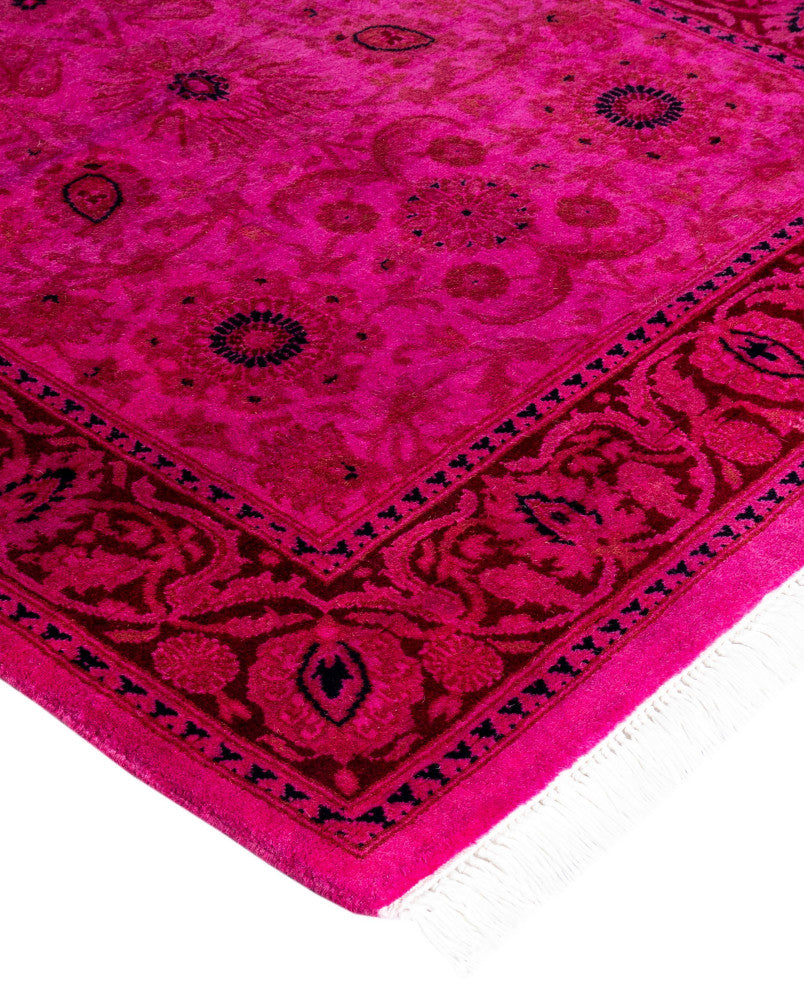 Overdyed One-of-a-Kind Hand-Knotted Area Rug Pink, 2' 8" x 11' 3"