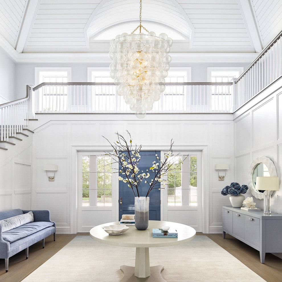 12-Light Modern Cluster Glass Bubble Chandelier