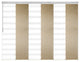 Blanched White-Raisa 6-Panel Track Extendable Vertical Blinds 70-130"x94"