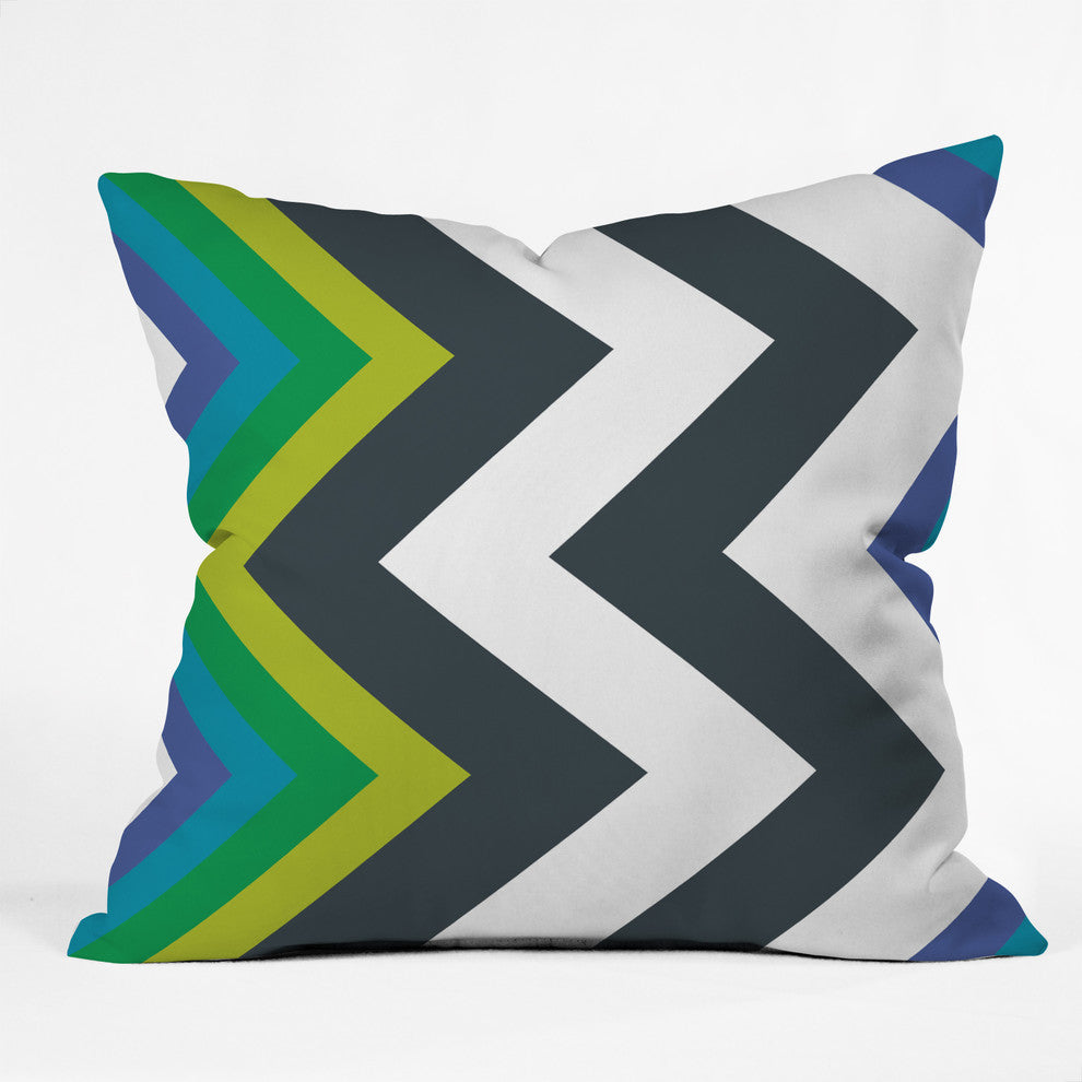 Karen Harris Modernity Galaxy Cool Chevron Outdoor Throw Pillow