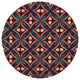 Peranakan Tile Collection Red 2' x 3' Rectangle Indoor-Outdoor Throw Rug