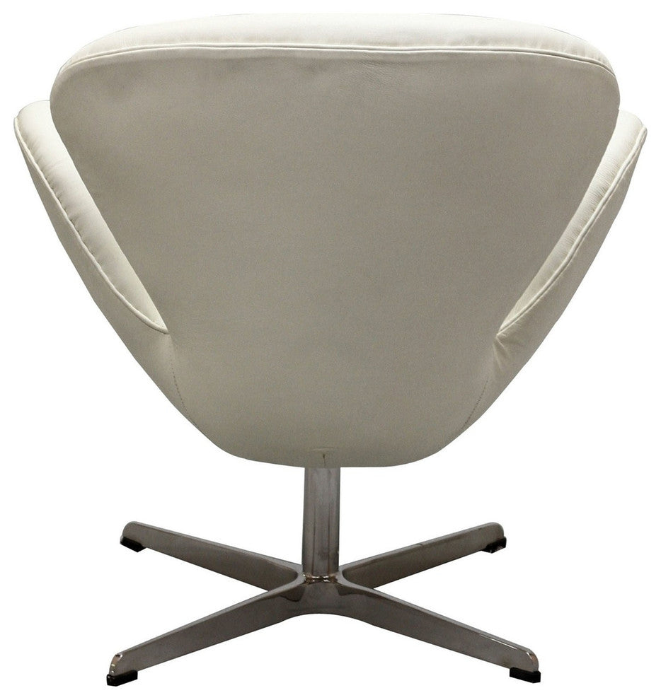 Modern Contemporary Living Room Leather Lounge Chair White