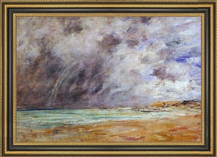 Eugene-Louis Boudin Le Havre Stormy Skies over the Estuary Canvas Print, 16"x24"