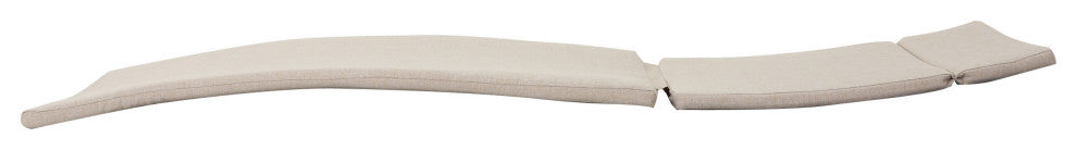 GDF Studio Soleil Outdoor Chaise Lounge Cushion, Textured Beige