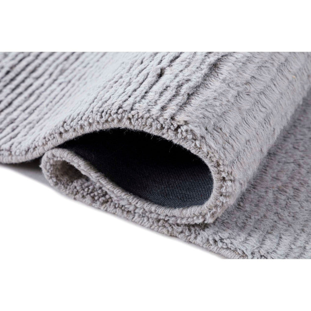 Bliss Solid Area Rug, Gray, 6'x9'