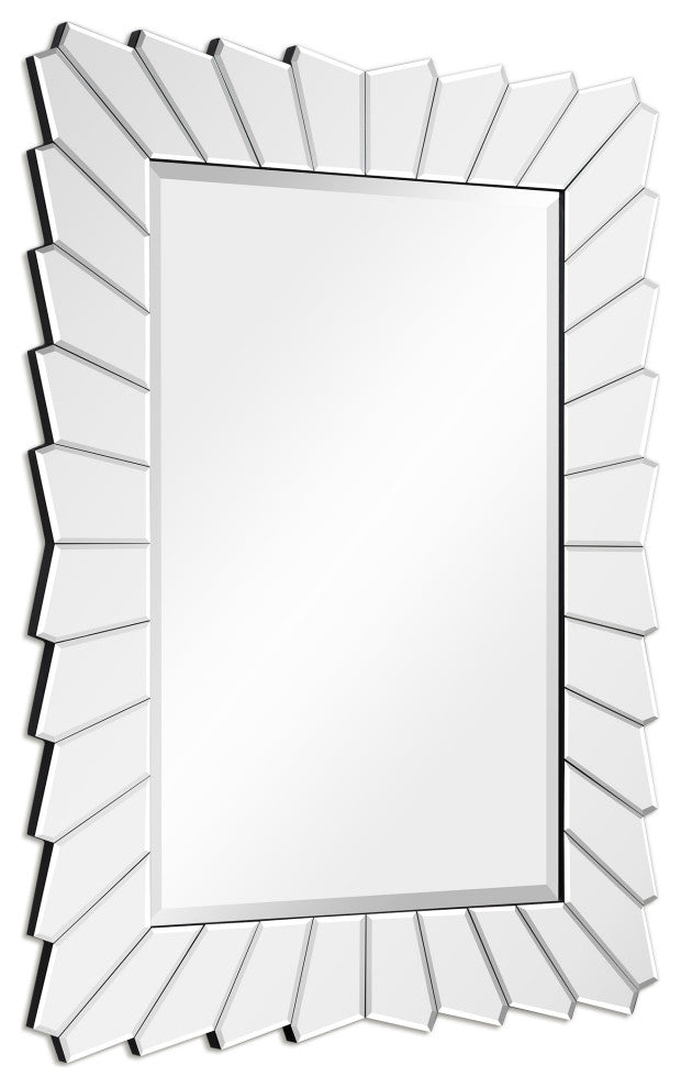 Traverse Modern Beveled Rectangular Wall Mirror, 30"x40"