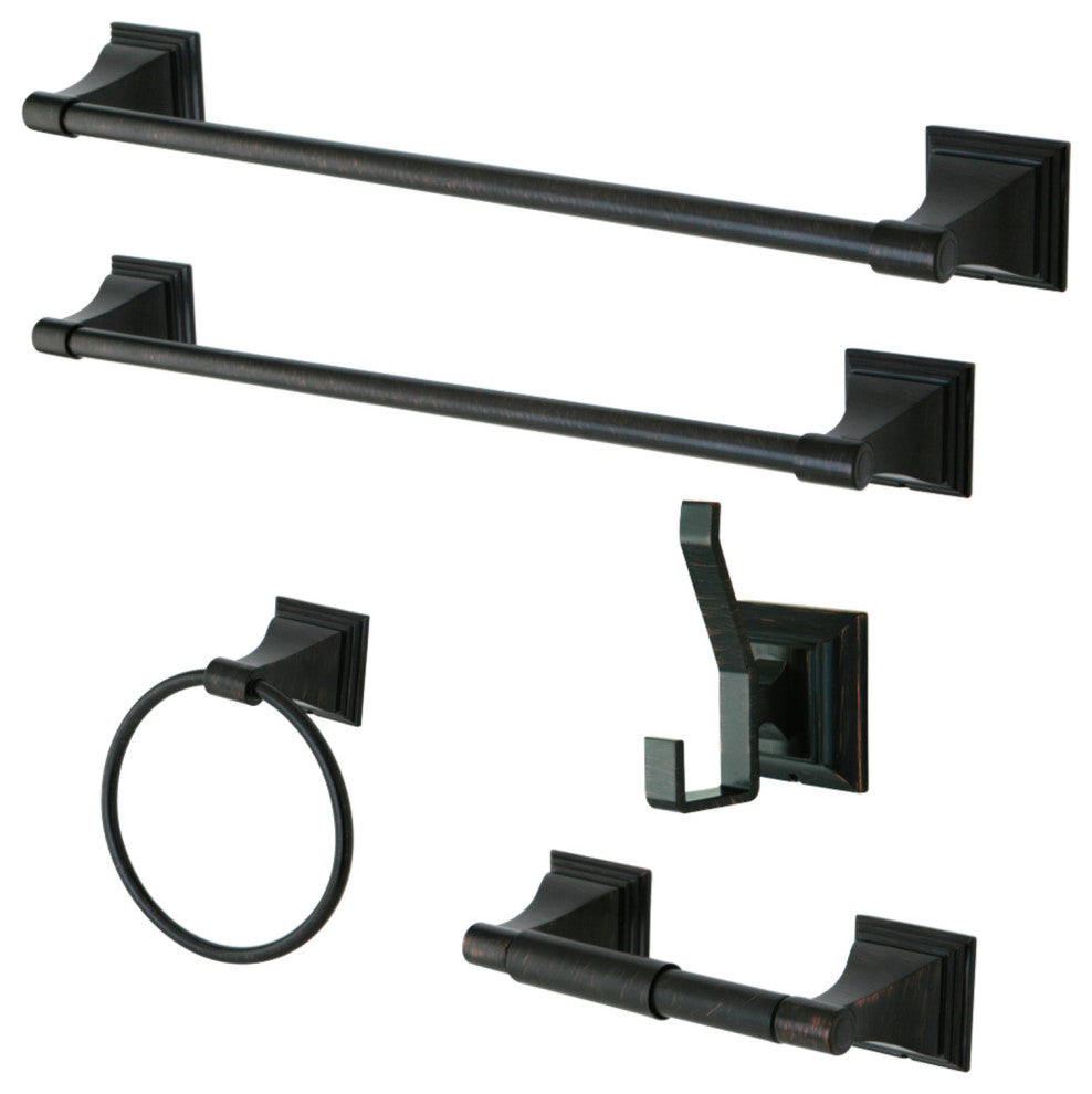 Kingston Brass 5-Piece Bathroom Accessory Set, Oil Rubbed Bronze