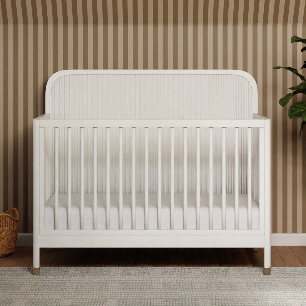 Brimsley Tambour 4-in-1 Convertible Crib, Warm White