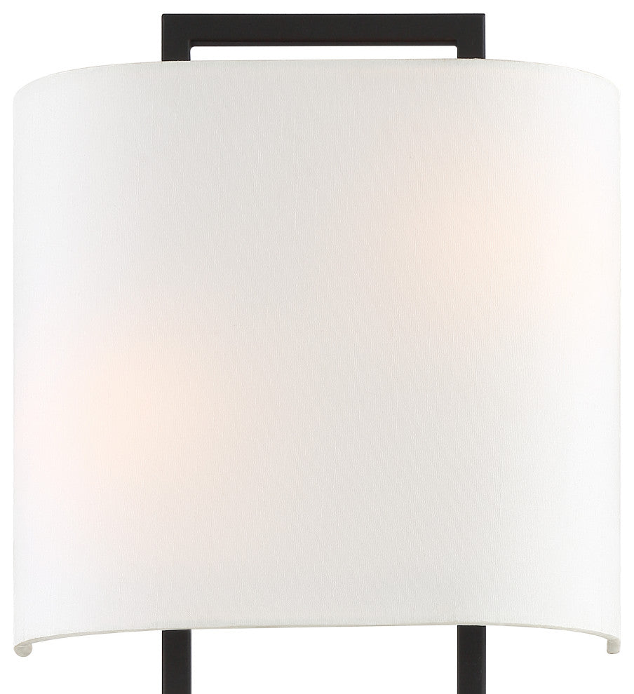 Fremont 2 Light Wall Mount, Black Forged