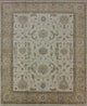 New 8'x10' Ivory Oushak Style Peshawar Quality Chobi Hand Knotted Area Rug H9395