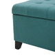 GDF Studio Sterling Fabric Tufted Storage Ottoman, Dark Teal