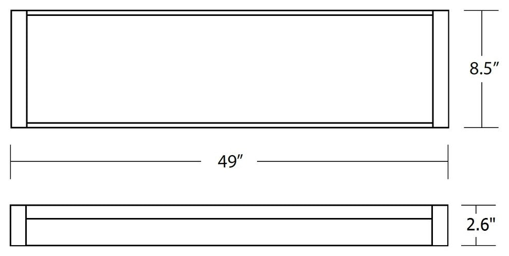 4' LED Wraparound Fixture With Prismatic Lens, 5000k, Standard Output