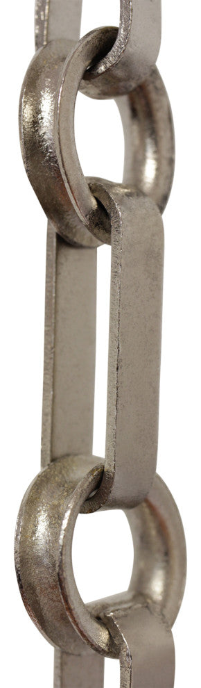 RCH Hardware Brass Rectangle Chandelier Chain, Polished Nickel, W30