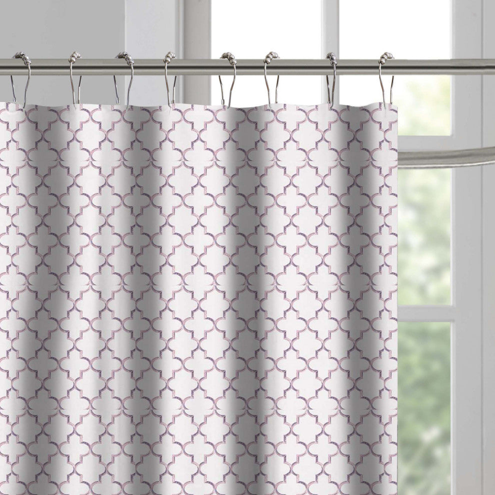 Ogee Purple Elsa Shower Curtain, 72"x72"