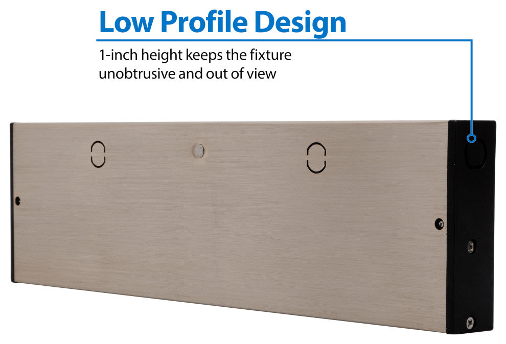 NUC-5 Series Selectable LED Under Cabinet Light, Nickel, 12.5