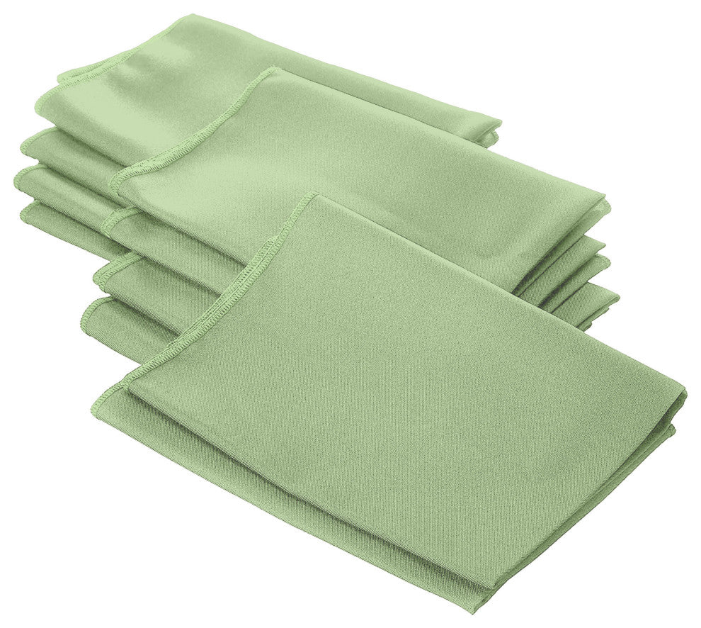 LA Linen Polyester Poplin Napkin, 10 Pack, Sage