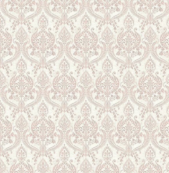 Bohemian Damask Wallpaper, Soft Lavender, Bolt