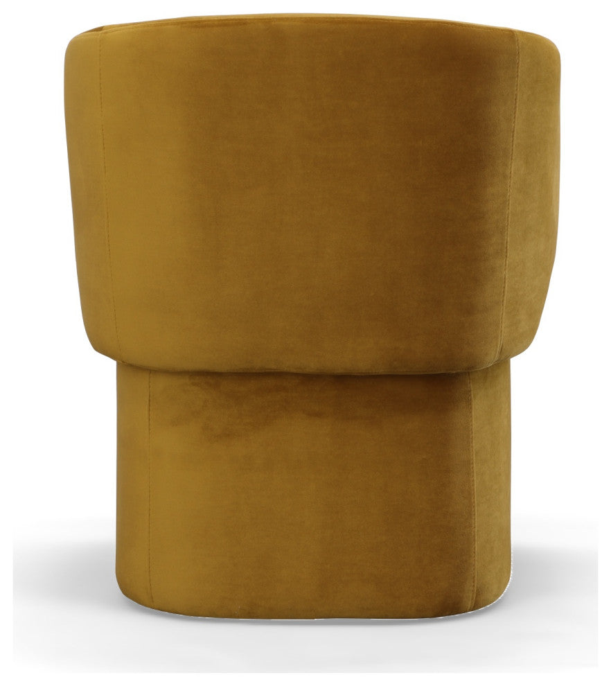 Modrest Vassar Orange Velvet Dining Chair