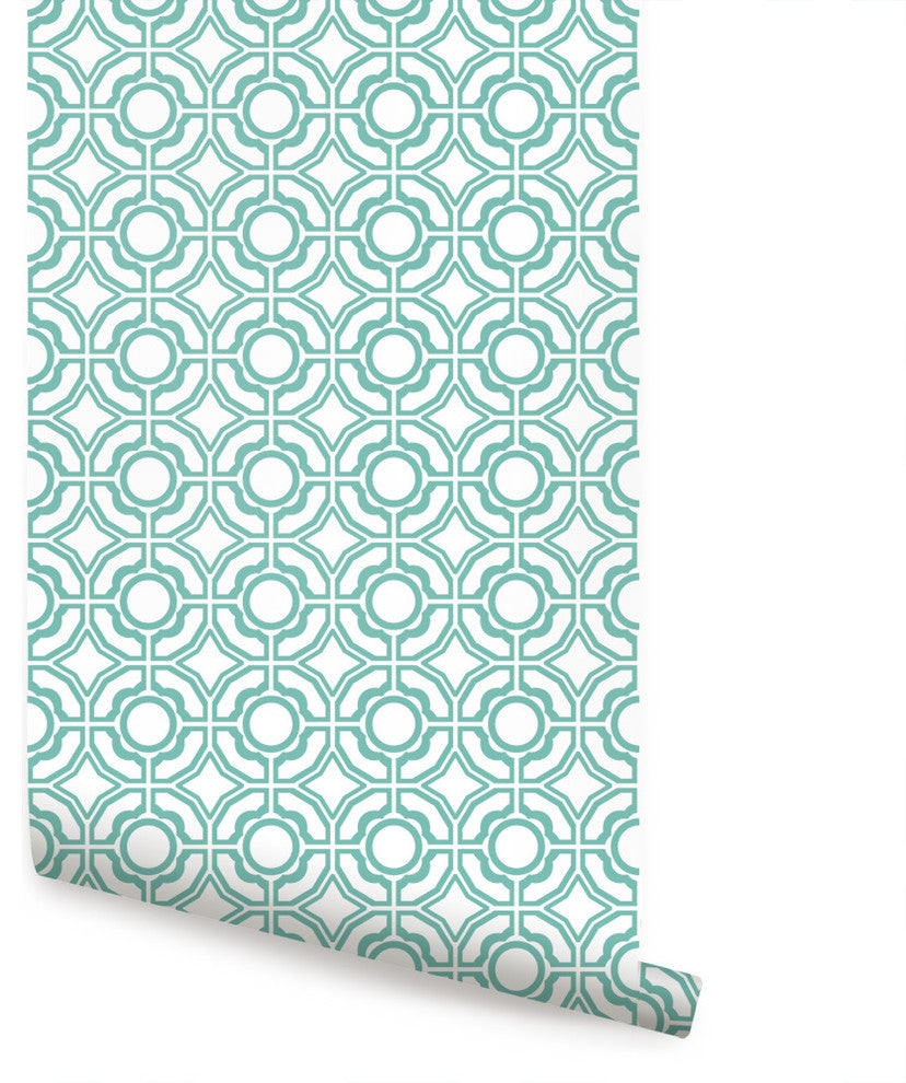 Daisy Peel and Stick Vinyl Wallpaper, Mint, 24"w X 108"h