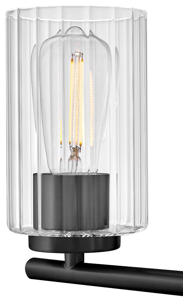 Lark Leta Medium Three Light Vanity, Black