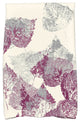 Fall Memories Floral Print Hand Towel, Purple