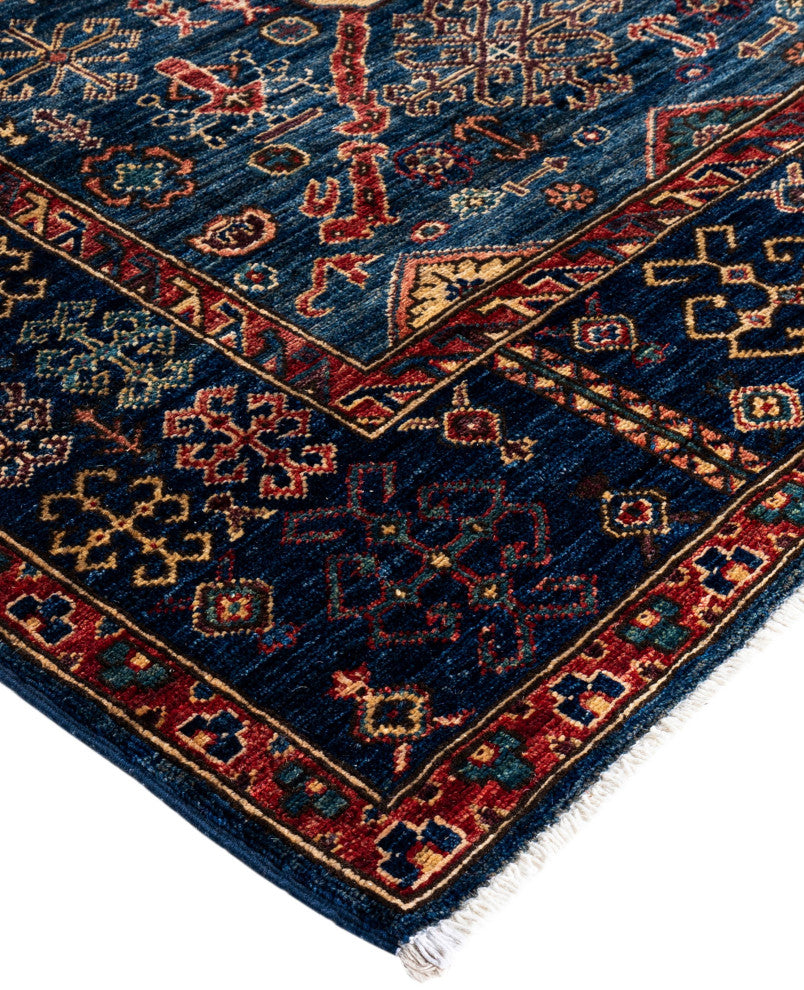 Serapi One-of-a-Kind Hand-Knotted Area Rug Blue, 5'10" x 8'11"