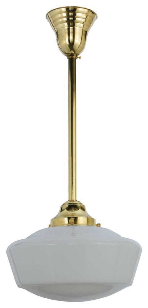 Meyda lighting 143857 12"W Revival Schoolhouse With Traditional Globe Pendant