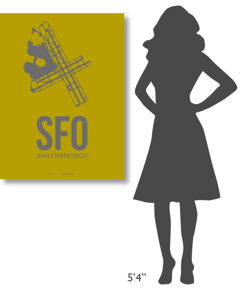 "SFO San Francisco Poster 3" Fine Art Print
