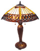 Serena d'italia Tiffany 2-Light Amberjack 23" Bronze Table Lamp