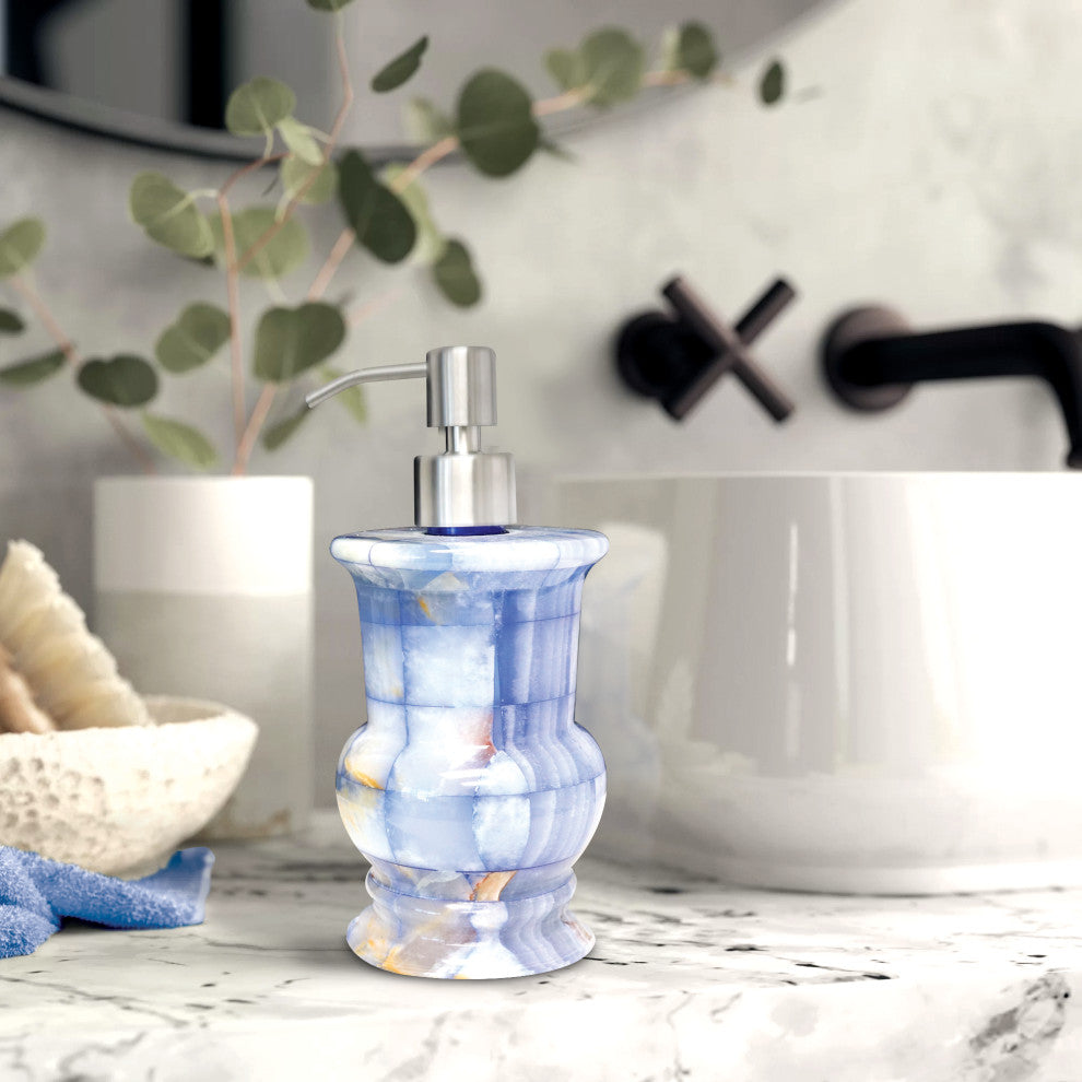 Plaid Blue Lotion Dispenser