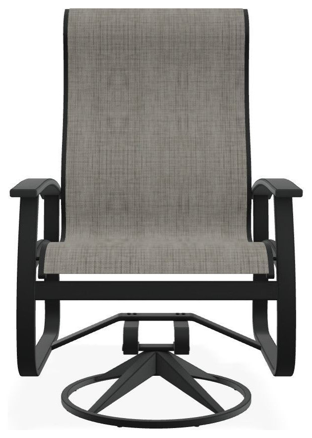 Belle Isle Sling Outdoor Swivel Rocker, Smoke/Graphite