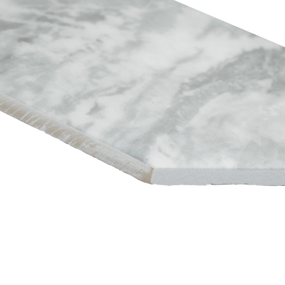 Classico Bardiglio Hex Light Porcelain Floor and Wall Tile