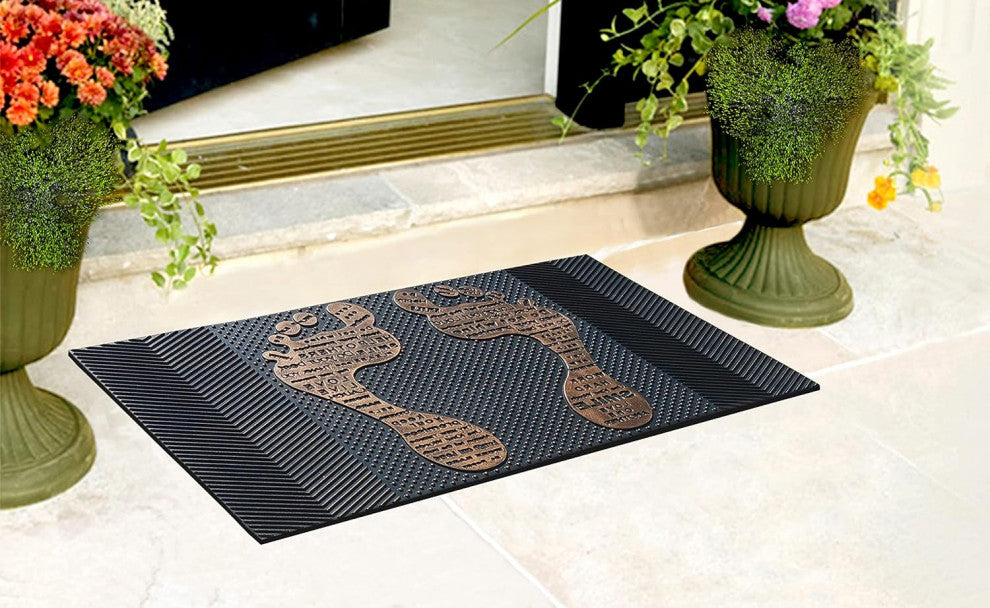 A1HC Rubber Pin Welcome Door Mats 18"x30" for Outdoor Entrance