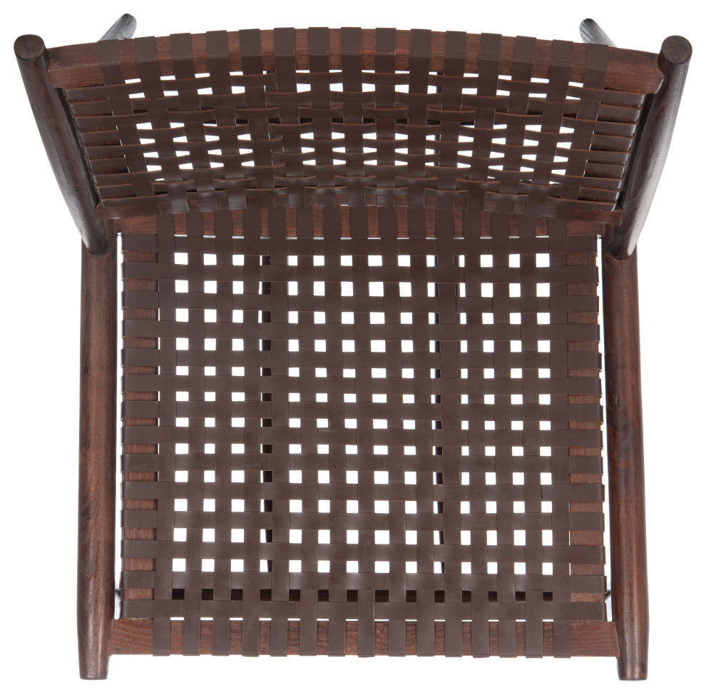 Safavieh leil Leather Woven Accent Chair, Brown