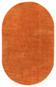 Haze Solid Low-Pile Orange 5 ft. x 8 ft. Oval Area Rug