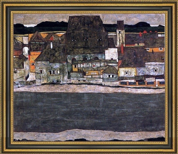 Egon Schiele Houses by River II (Old City II)