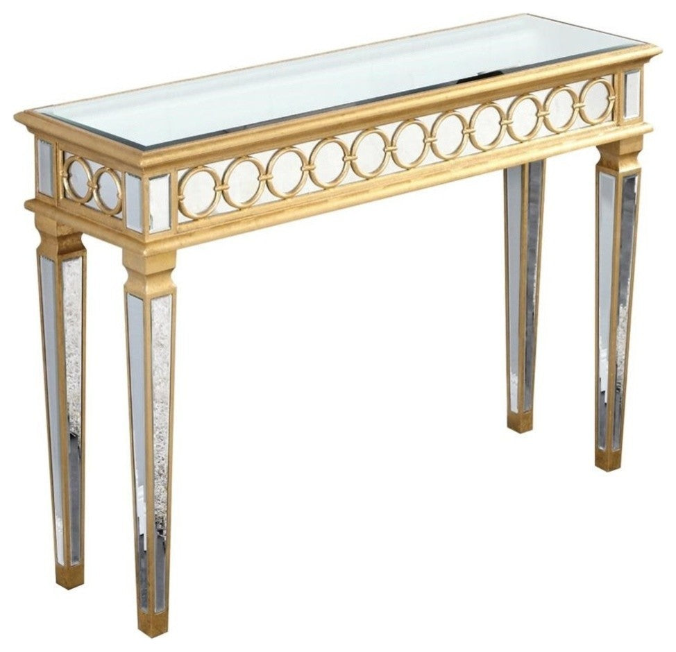 Elegant Audrey Console Table, Gold