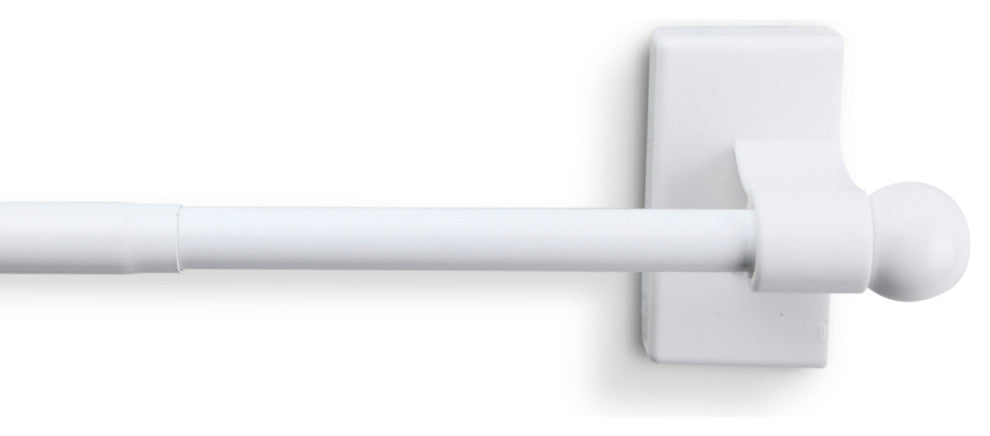 Magnetic Curtain Rod 17-30", White