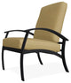 Belle Isle Cushion Deep Seating Outdoor Armchair, Stucco/Black