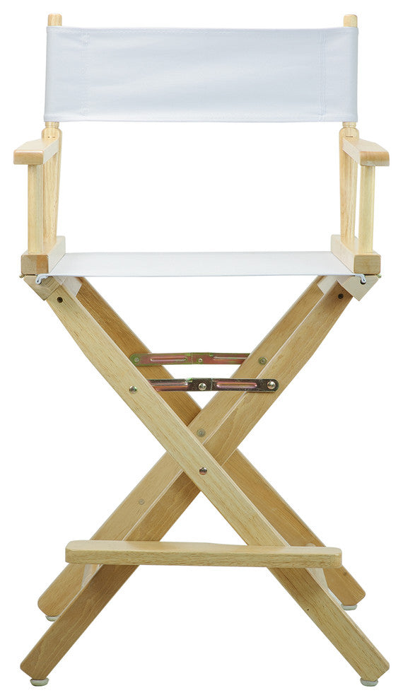 024" Director's Chair Natural Frame-White Canvas